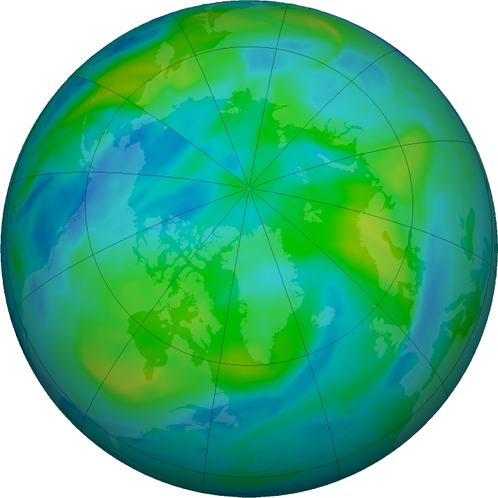 Arctic ozone map for 28 September 2018